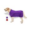 Dog Drying Coat with Adjustable Velcro Straps, Soft Microfibre for Warm and Quick Drying