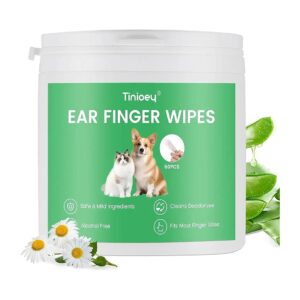 Dog Ear Cleaner Wipes with Finger Pads for Precise Cleaning and Reduced Irritation