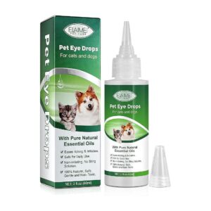 Dog Eye Relief Drops 60ML All Natural Pet Eye Wash Treatment Promotes Healthy Eye Hygiene