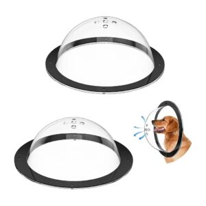 Dog Fence Window with Clear Acrylic Dome, 2 Pack for Convenient Installation