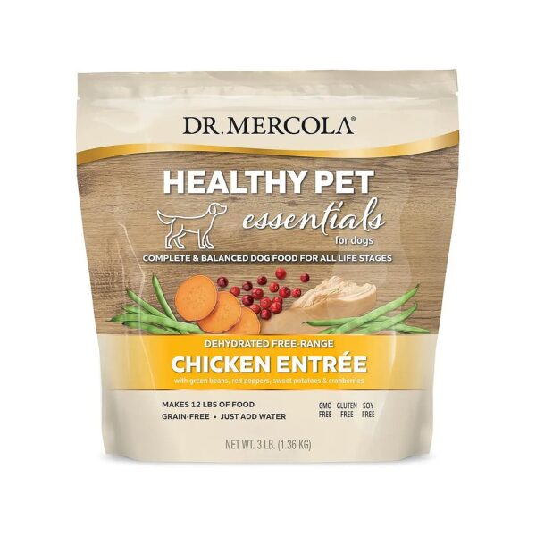 Dog Food, 3lbs Makes 12lbs, Free-Range Chicken, Non GMO, Gluten Free, Soy Free