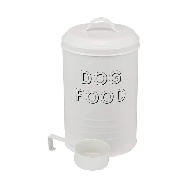 Dog Food Storage Box with 4lbs Capacity, Easy to Clean Design, and Included Serving Scoop