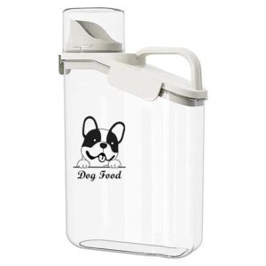 Dog Food Storage Container for Home and Travel with Airtight Lock and Measuring Cup