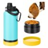 Dog Friendly Travel Water Bottle with Insulation and Detachable Bowls