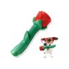 Dog Gift Valentine s Day Rose Rubber Teething Toys for Small Medium Breed