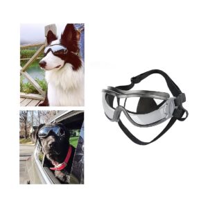 Dog Goggles with UV Wind Dust Snow Fog Protection and Adjustable Strap for Medium Breeds