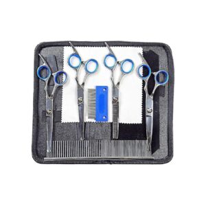 Dog Grooming Kit for Short or Long Coats with Stainless Steel Scissors