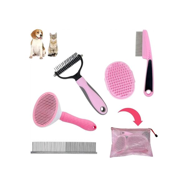 Dog Grooming Kit with 5 Essential Tools for Short Hair Dogs