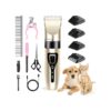 Dog Grooming Kit with Cordless Clippers, Guide Combs, and Nail Care Tools for Smooth Skin