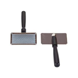 Dog Grooming Slicker Brush with Skin-Friendly Rubber Bristles and Handle