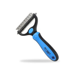 Dog Grooming Tool with Quick and Easy De-Shedding, De-Matting, and Detangling of Pet Hair