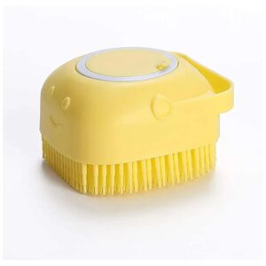 Dog Grooming Tools Kit Including Yellow Silicone Dog Bath Brush