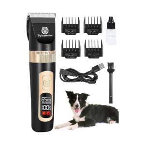 Dog Hair Clippers for Thick or Heavy Coats with 4-Speed and LCD Display