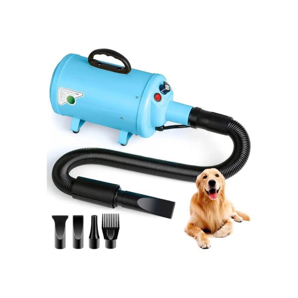 Dog Hair Dryer for Large Pets with Cold and Heat Wind and Adjustable Speed