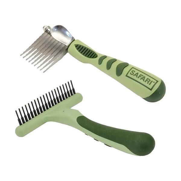 Dog Haircare Kit, Single Row Undercoat Rake and De-Matting Comb for Coarse Coat Grooming