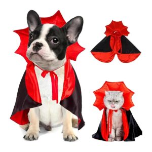 Dog Halloween Cape Costume for Medium to Large Dogs with Soft Satin Material