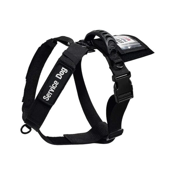 Dog Harness with Adjustable Straps and Velcro Back Panel for Patches