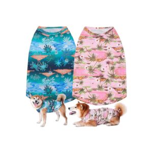 Dog Hawaiian Shirts XL Sizes Cooling Quick Dry Summer Shirts for Small Medium Large Dogs