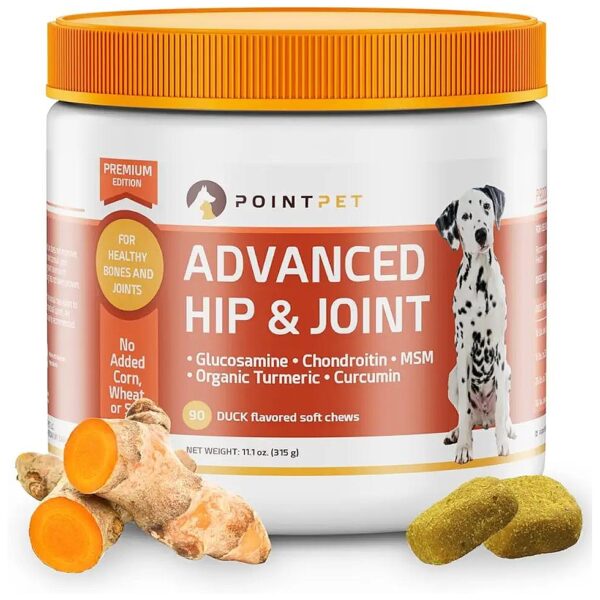 Dog Hip and Joint Supplement Soft Chews with Chondroitin Glucosamine MSM and Omega 3