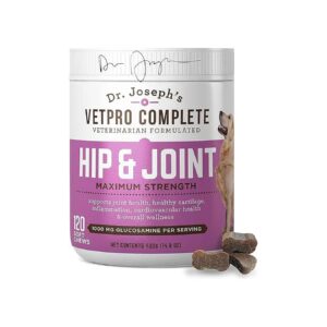 Dog Hip and Joint Supplements with Glucosamine, Chondroitin, and Omega-3 for Pain Relief