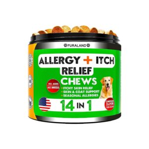 Dog Itch Relief and Allergy Support Chews with Omega-3 Fish Oil and Probiotics