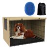 Dog Kennel Cover for Small and Large Dogs with Storage Bag and Phone Stand