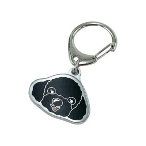 Dog Keychain Pendant Keyring with Poodle Pattern Decoration Accessory