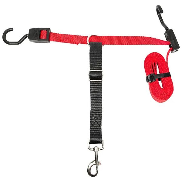 Dog Leash for Back Seat Travel Red Nylon 72 IN