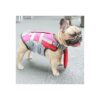 Dog Life Jacket for Medium French Bulldog Pug Swimming Vest with Floating Plate Red Color