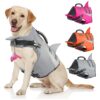 Dog Life Jacket with Reflective Stripes for Swimming and Boating Safety