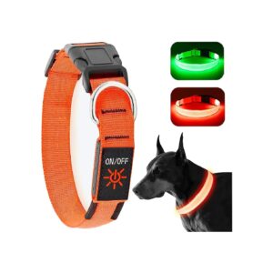 Dog Light-Up Collar for Medium to Large Dogs with Adjustable Size