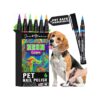 Dog Nail Art Kit with 6 Vibrant Neon Colors for Pets