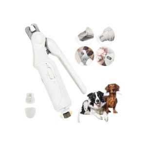 Dog Nail Clippers with Sensor, 2 in 1 Nail Trimmer and Grinder for Small to Medium Dogs