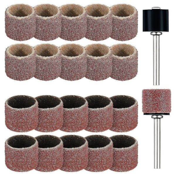 Dog Nail Grinder Replacement Kit with 60/100 Grit Sanding Bands