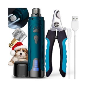 Dog Nail Grinder and Clippers Kit for Small Medium Large Dogs with Extra Grinding Wheel