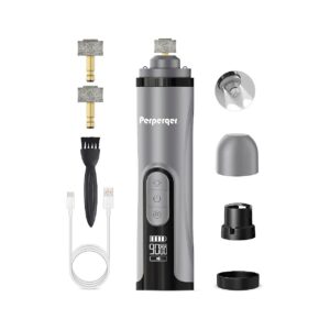 Dog Nail Trimmer Kit with Titanium-Coated Grinder Head for Durable and Effective Trimming