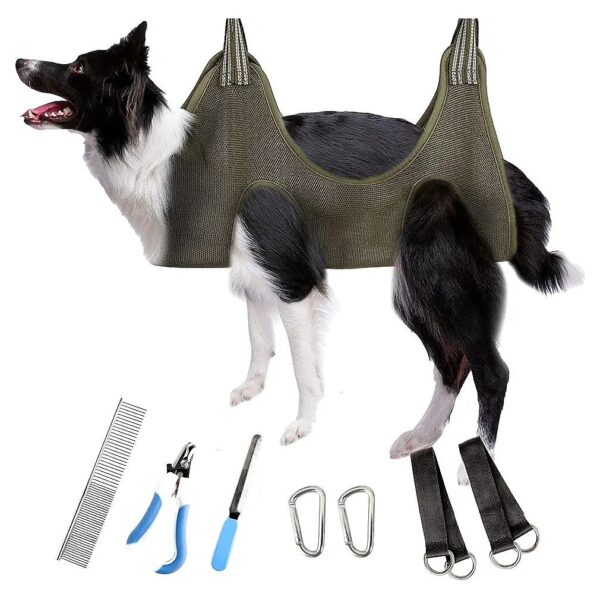 Dog Nail Trimming Sling for Medium-Sized Dogs 20-45 LBS - Comfortable Grooming Hammock