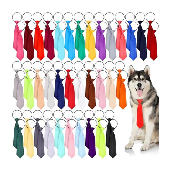 Dog Neck Ties for Medium Large Dogs 70 PCS Adjustable Collar Grooming Accessories