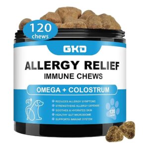 Dog Omega 3 Skin Coat Allergy Relief Chews Itch Treatment Support Supplements