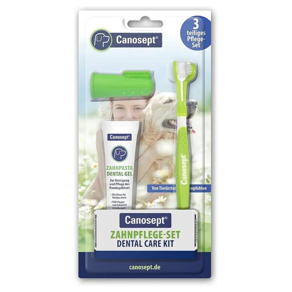 Dog Oral Hygiene Kit with Toothbrush, Toothpaste, and Finger Brush