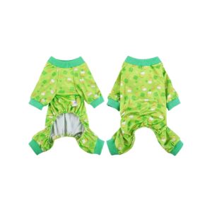 Dog Pajamas for Small Medium Dogs with St Patrick's Day Theme and Fun Patterns