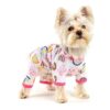 Dog Pajamas with Pink Rainbow Pig Pattern for Small Extra Small Toy Breeds Dogs