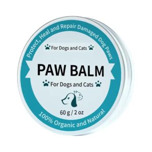 Dog Paw Balm with Natural Oils and Waxes for Soft Cracked Rough Paws