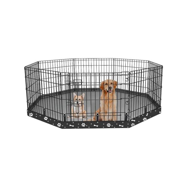 Dog Pet Octagonal Playpen Bottom Pad Cover for 24 Inch 8 Panel Exercise Pen and Crate