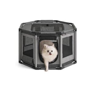 Dog Playpen for Small Breeds and Cats Oxford Fabric and PVC Pipe Frame