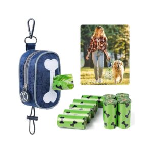 Dog Poop Bag Dispenser Set with 135 Waste Bags and Carabiner