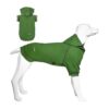 Dog Puppy Hoodies with Hat Leash Hole Army Green Soft Cotton for Small Medium Large Dogs