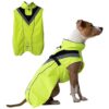 Dog Rain Coat Waterproof Reflective Small Medium and Large Dogs Includes Leash Hole