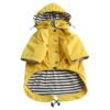 Dog Raincoat with Reflective Buttons and Adjustable Drawstring for 8-80 Lbs Breeds