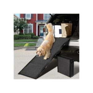 Dog Ramp 71 L x 7 W Extra Wide Long Pet Support Metal Frame for 155 Lb Load Capacity